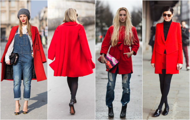 червоний - модний колір зими 2014