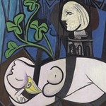 Пабло Пікассо Оголена, зелене листя і бюст