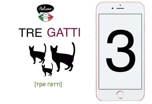 три, коти, італійська