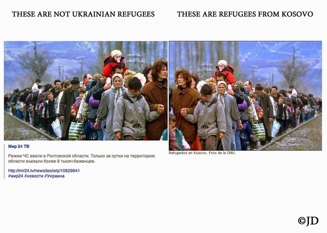 біженці (Косово - Україна), брехня в російських ЗМІ