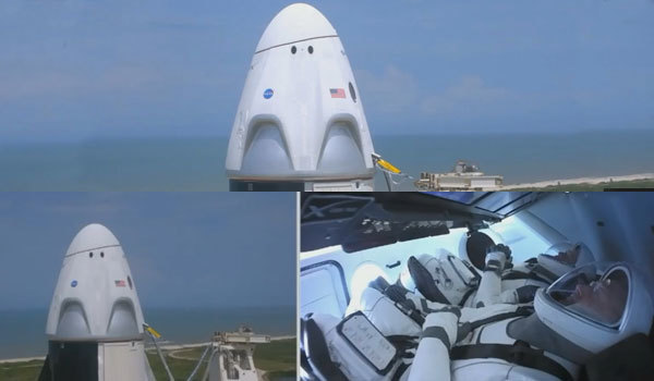 Історична подія запуску корабля SpaceX Сrew Dragon 1/1