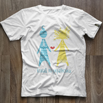 футболка із закоханою українською парою (жовто-блакитна)