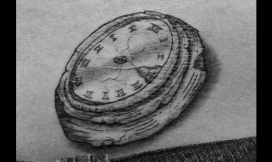 татуювання годинник без стрілок
