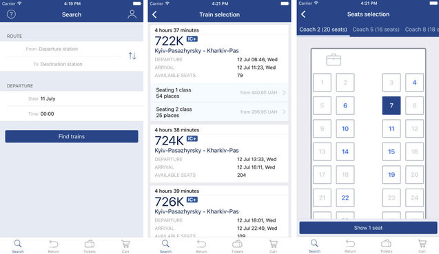 Укрзалізниця запустила додаток для iOS 1/1