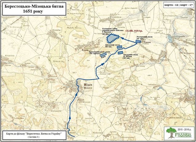 БЕРЕСТЕЦЬКО-МІЗОЦЬКА БИТВА: карти ВЕЛИКОГО ПРОТИСТОЯННЯ 1/1
