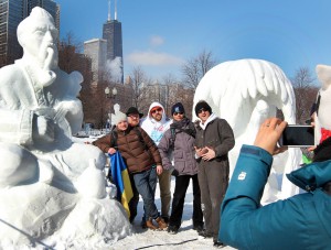 Козак Мамай зачарував Чикаго на International Snow Sculpting Challenge