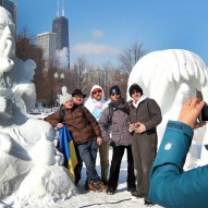 скульптури зі снігу, фото