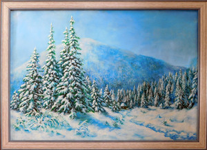 Картина Зима в Карпатах