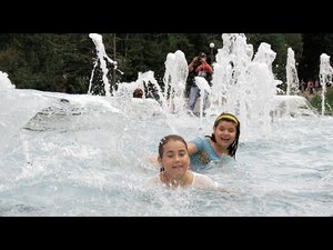 Summer in Ternopil. Літо в Тернополі, фонтани, гідропарк Топільче