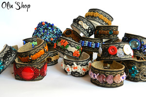 Авторські браслети Olin / Beaded linen bracelets