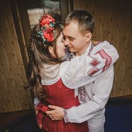 Синій льон, весільні костюми, українські традиції