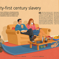Сатиричні ілюстрації Джона Холкрофта: сучасне рабство