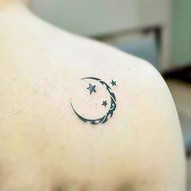 татуювання: місяць і зорі