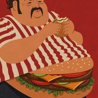 Сатиричні ілюстрації Джона Холкрофта: ожиріння