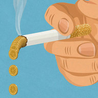 Сатиричні ілюстрації Джона Холкрофта: куріння