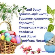 вітальна листівка з Великоднем